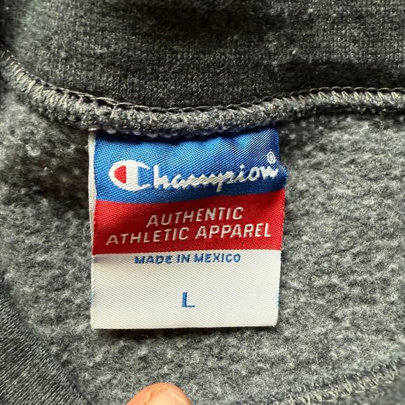 Champion Seminoles Gray Crewneck Sweatshirt Size L Embroidered Logo - Picture 4 of 7